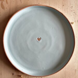 Piattone “cuore” azzurro